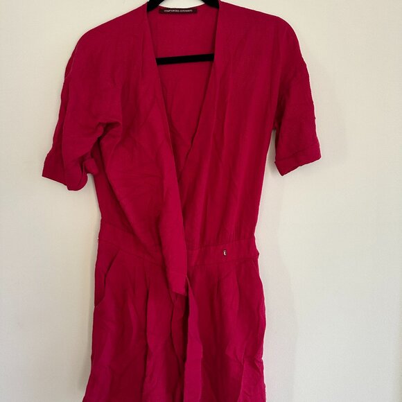 Comptoir Des Cotonniers Dress | Vibrant Color | Cute Side-Tie Style - Picture 1 of 4